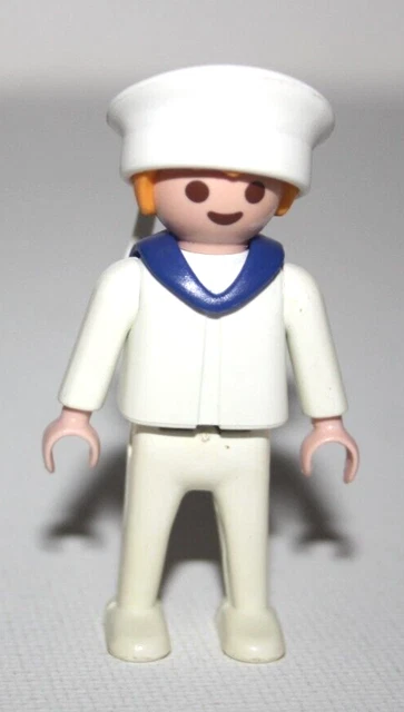 Figurine Playmobil Pirate Garçon Tenue Noire Et Jaune Avec Chapeau - Modèles 3939/3053 - Occasion