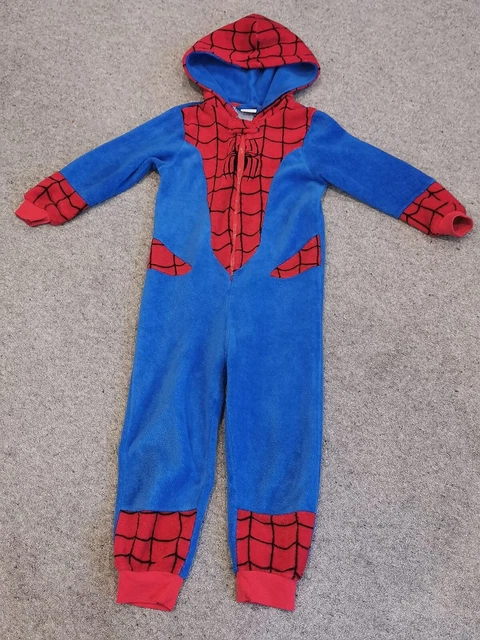 Età 6-7 anni - MARVEL SPIDERMAN CAPPUCCIO PILE ALL-IN-ONE - BUONE CONDIZIONI