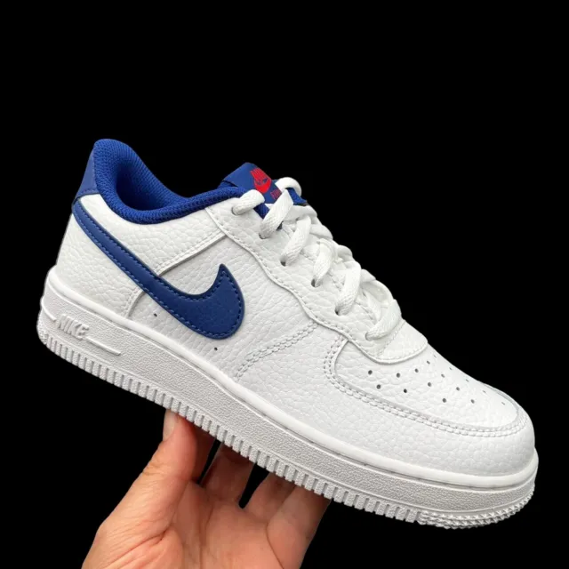 Nike Force 1(PS) Youth Boys Classic Sneakers Size 2Y-3Y White Royal Blue Lace up