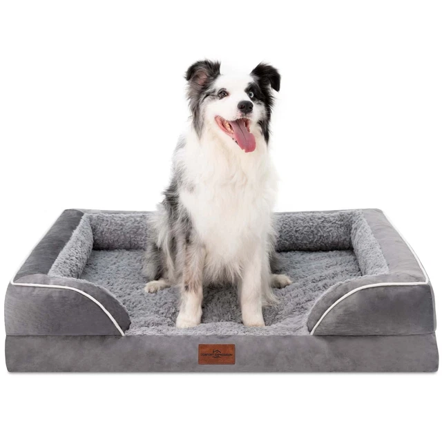 ComfortExpression ShapeB Pet Sofa Orthopedic Memory Foam Dog Bed for X-Large Dog