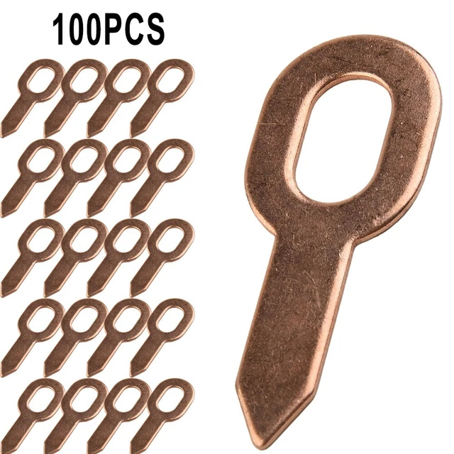 Lot De 100 Anneaux De Traction Pour Soudure Par Points - Cuivre Plaqué - 55 Mm X 2 Mm - Réparation De Bosses Carrosserie