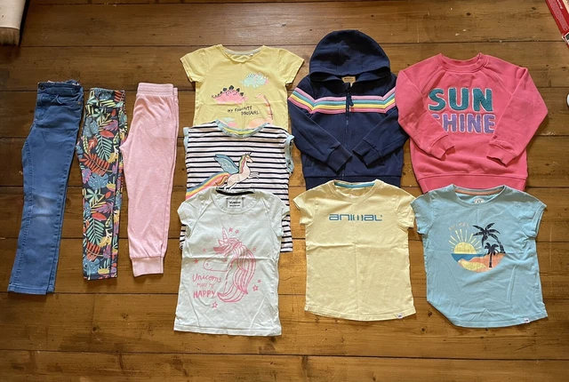 Girls Summer Bundle Hoody Jeans leggings T-shirt 5-6 Years Next Frugi Animal M&S