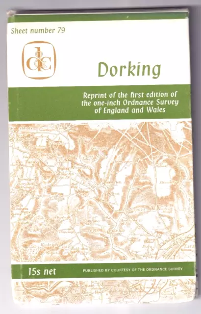 DORKING - Reprint of the first edition of one-inch Ordnance Survey map