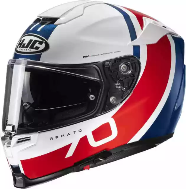 Casco moto integrale HJC RPHA 70 Paika mc21 bianco-rosso-blu taglia S