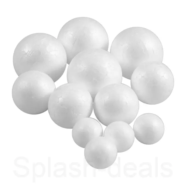 Polystyrene Balls Solid Craft - Bauble Cake Sweet Tree 15mm - 150mm - All Sizes