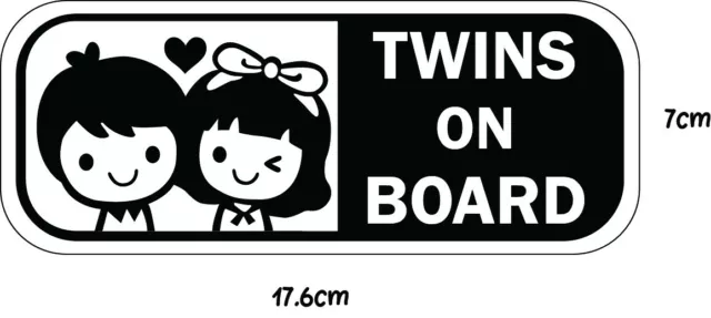 Baby On Board Sticker. Twins Car Window Sticker Decal. AU STOCK