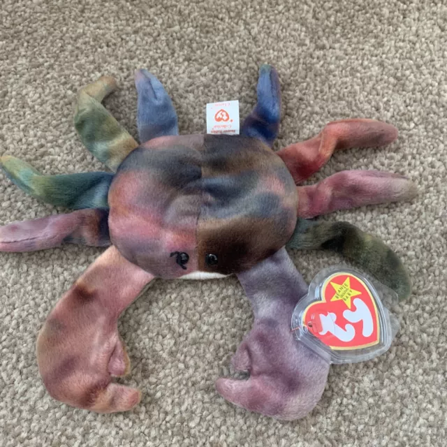 Ty Beanie Babies Baby Claude The Crab - Very Rare