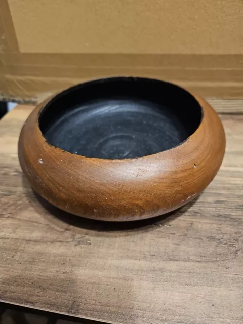 Lovely Vintage Hand Carved Wood Wooden Bowl