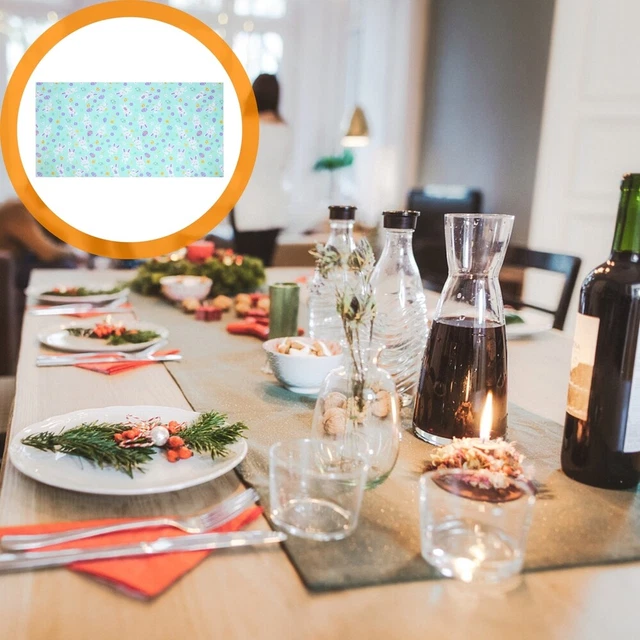 2 piezas mantel para Pascua Pascua vestido de mesa decoración de mesa conejo bebé