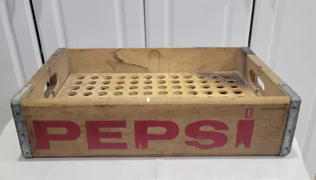 Vintage Pepsi Cola Wooden Soda Crate