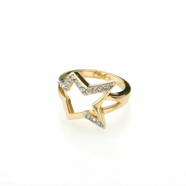Bague Thierry Mugler Plaquée Or Avec Zirconium - Taille 52 - Réf T21201DZ - Neuve Avec étiquettes
