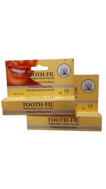 GENUINE Dr DENTI TOOTH FIL TEMPORARY FILLING Dental Hole Repair Kit Instant  Care