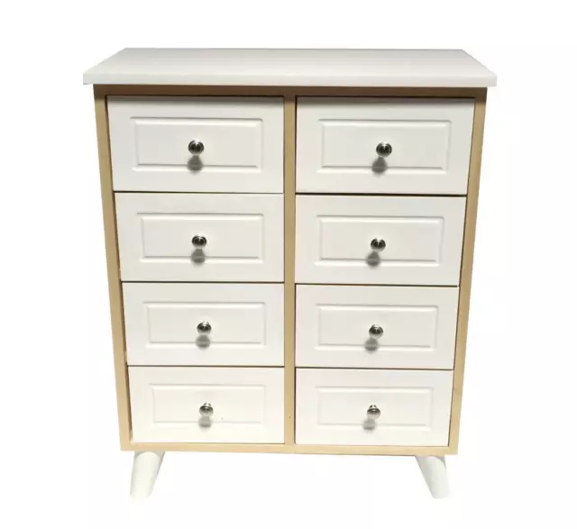 White Pine Shabby Chic 8 Chest of Drawer Hallway Bedroom Storage Bedside Cabinet