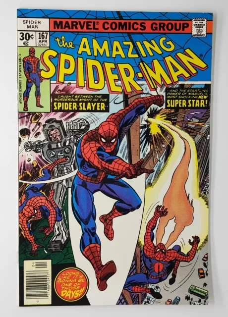 Amazing Spider-Man #167 VF+ 1st Will O The Wisp 1977