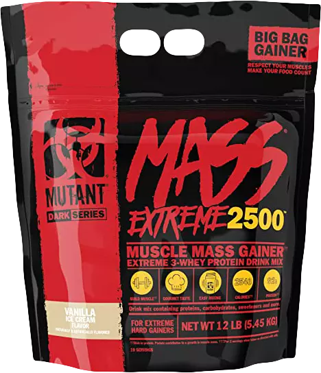 PVL Mutant Mass Extreme 2500 protéines, creme glacée a la vanille, 5450 g