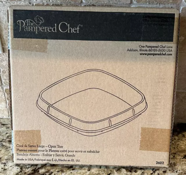 Bandeja abierta Pampered Chef para refrescar y servir grande - artículo #: 2602 G11