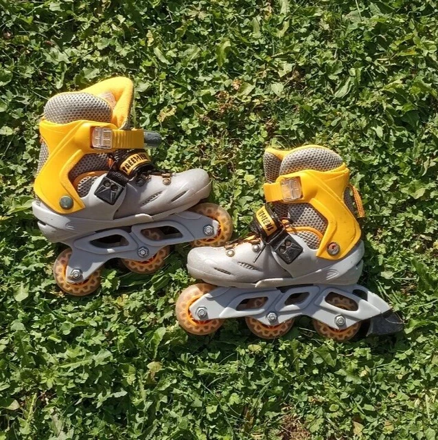 Rollers Enfants Ajustables - Pointures 28 à 32 - Jaune - Loisir - Occasion
