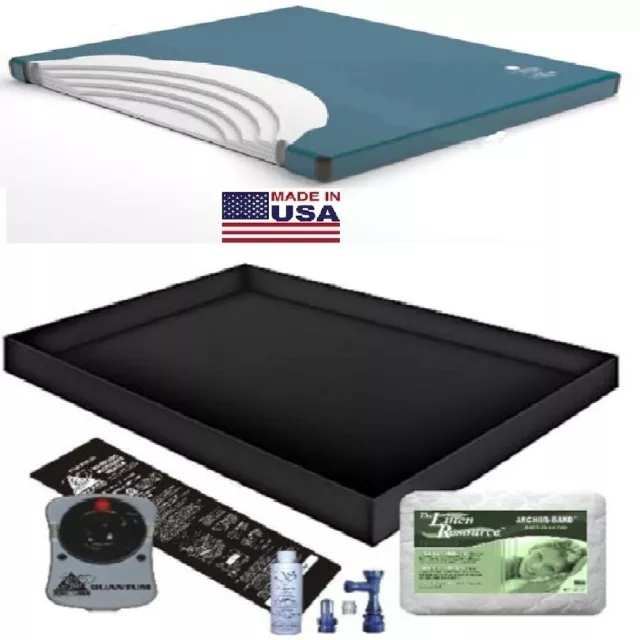 95% Waveless Waterbed Mattress / Pad / Liner /Heater / Fill Drain Kit