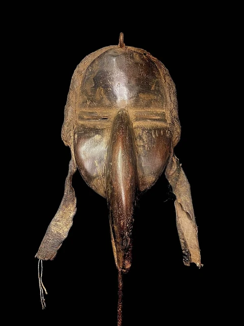 Maschera africana antica intagliata a mano in legno da parete decorazione...
