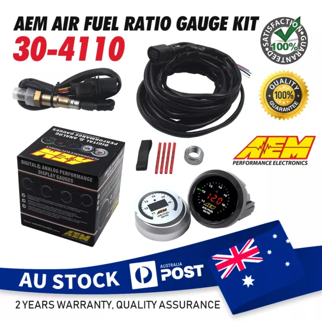 GENUINE OEM AEM Wideband O2 Air Fuel Ratio Kit AFR UEGO Gauge - 30-4110 New