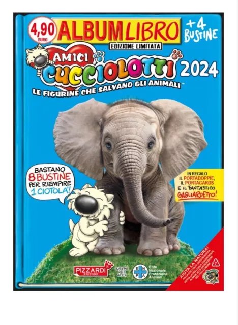 Album Libro Amici Cucciolotti 2024 + 4 Bustine Di Figurine Omaggio