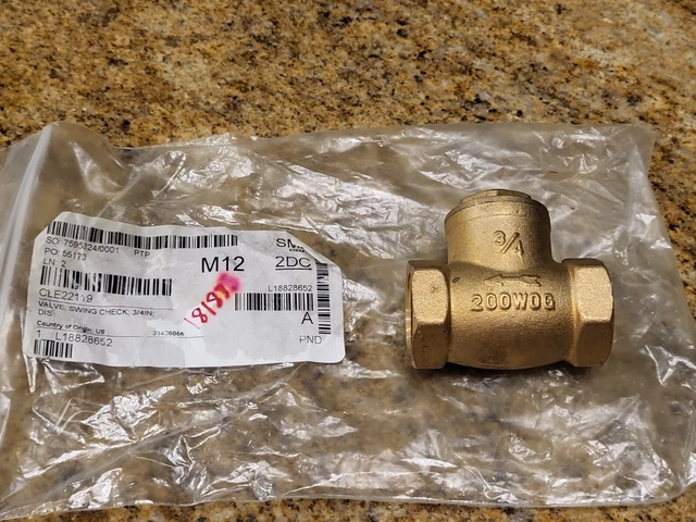 22119 Cleveland Valve; Swing Check; 3/4In; Dis Genuine OEM CLE22119