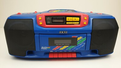 radio multicolore vintage 1980s AJ-BF10 CD Akai Radio cassette cd akai 