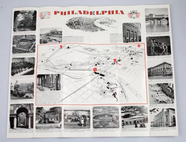 Vintage 1957 Pennsylvania Railroad Travel Tourism Guide to Philadelphia Brochure 4