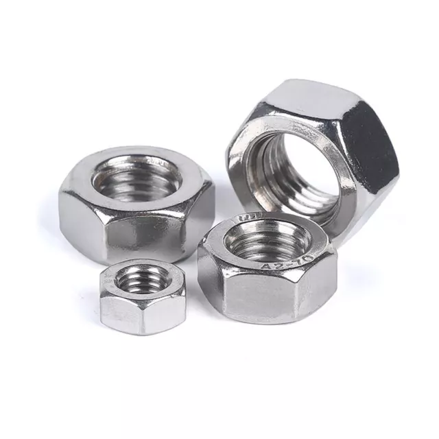 M4-M20 Left Hand Thread Hex Full Nuts Hexagon Nut Reverse Stainless Steel A2 304