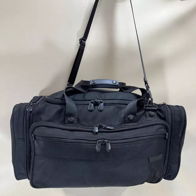 Briggs & Riley Baseline Black Double Expansion 22” Soft Carry On Duffle Luggage