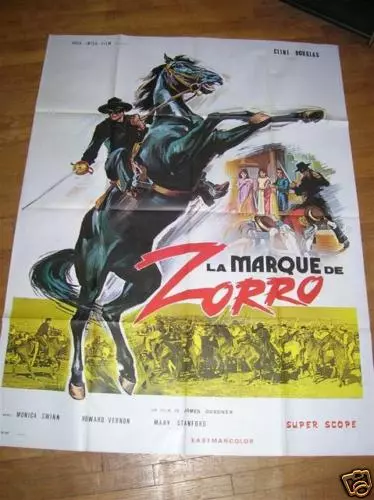 Rara Locandina Film Anni 60 / La Marca Di Zorro / 120X160 / Buone Stato