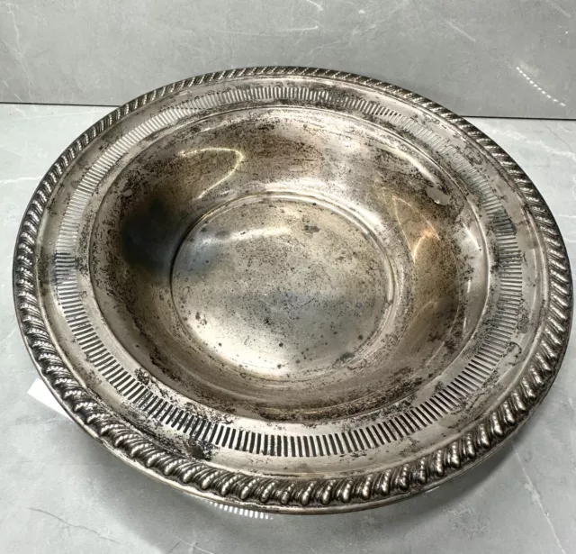 925 Sterling Silver 162 Grams Rogers 1970 9" Bowl