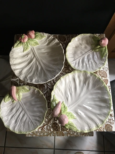 4 Plats En Ceramique,barbotine Barretoni Nove