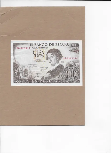 Spain banknote - 100 Cien Pesetas - 1965 - Gustavo Adolfo Bécquer