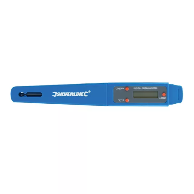 Silverline -40°C to +250°C Pocket Digital Probe Thermometer - 469539