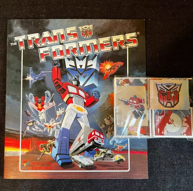 Empty Album + Set Complet Stickers Hasbro Borba No Panini Transformers 1991 Mint