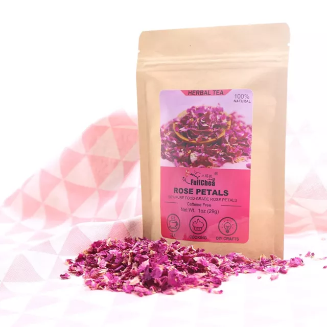 Organic  Dried Rose Petals 29g Edible Flowers Real Rose Petals