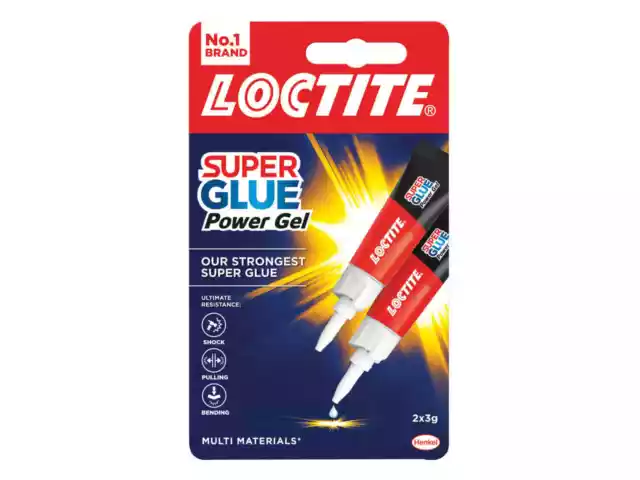 Loctite Super Colla Potenza Gel Gomma Flessibile Adesivo 2x3g Tubo - Pacco