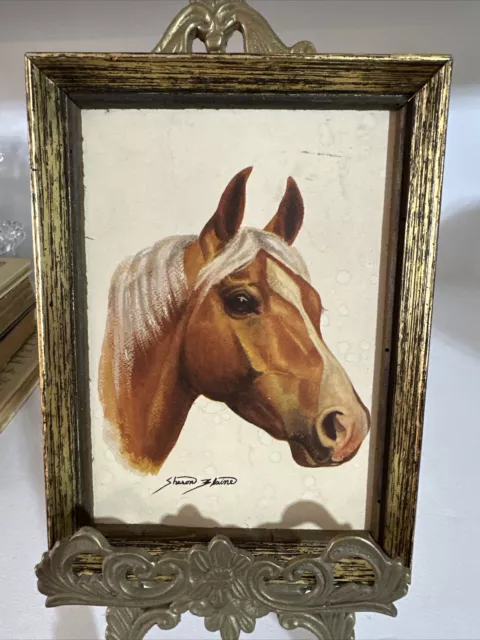 1950s Framed Sharon Blaine Horse Print