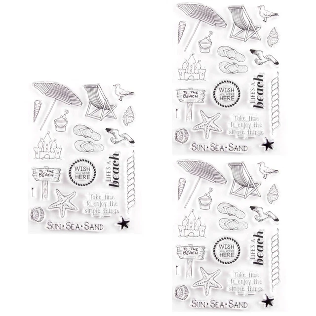 3 stücke klar stempel transparent dichtstempel für diy scrapbooking handwerk