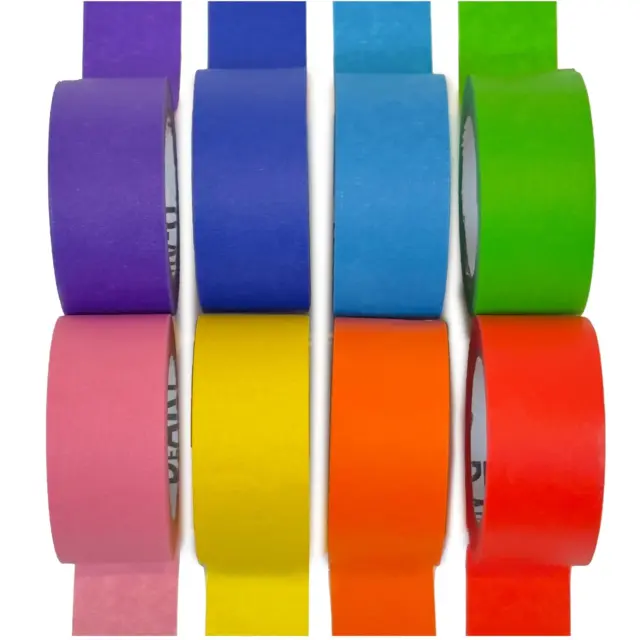 6 Rolls Colored Masking Tape 0.6 inch Wide, Rainbow Colors Painters Tape,  Craft Tape Ideal for Bullet Journals, Labeling, Party Decorations, DIY  Craft, 16 Yard Per Roll 
