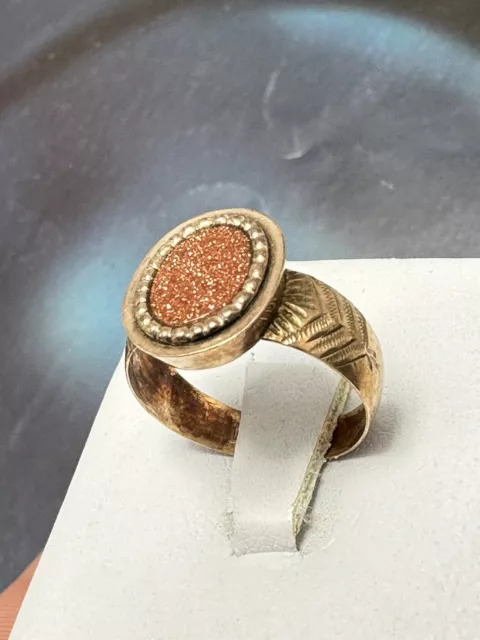 ring borbonico Anello ANTIQUE ORO ANTICO 6/7KT FINE800 pietra stellata  rarità