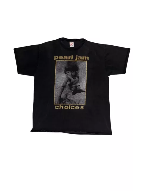 Vtg 1992 Pearl Jam Choices 9 Out of 10 Kids Prefer Crayons to Guns T-Shirt XL