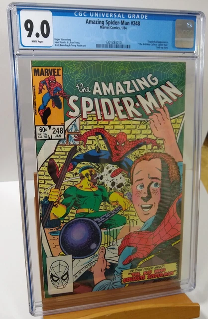 Amazing Spider-Man 248 CGC 9.0 VF/NM Thunderball John Romita Jr cover white pgs