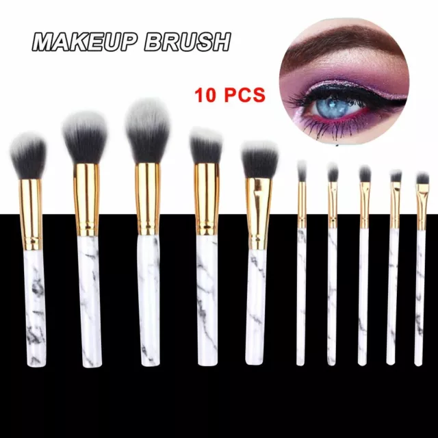 10 Professional Makeup Brush Set Foundation Blusher Cosmetic Make-up Brushes @I