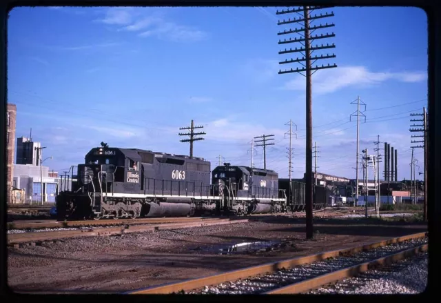Illinois Central IC Coal Train - TRRA WR Tower - Scene Original Kodachrome Slide