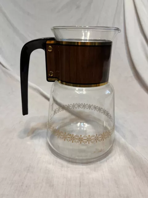 Vtg CORY DGPL5 Glass Percolator Stove Top Coffee Pot 4-8 Cup  Metal Top EVC