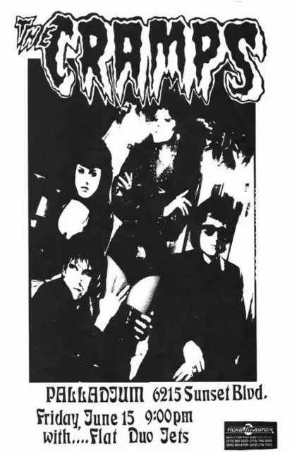 Cramps New York 1989 Concert Poster Cramps New York 1989 Concert Poster
