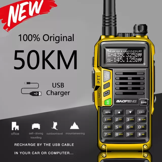 Baofeng 10W 2800Mah 128Ch Walkie Talkie 128Ch Vhf Uhf Dual Band Zwei Wege Radio