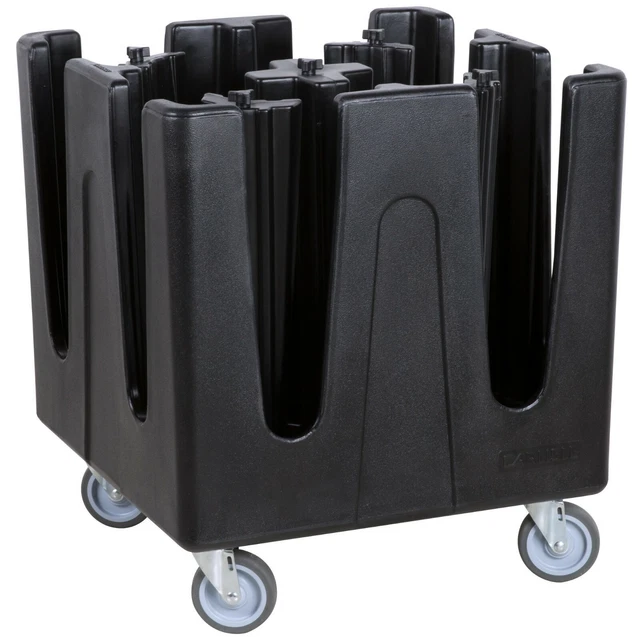 New Carlisle ADS403 Black Adjustable Dish Dolly with 4 Dividers up to 200 Dishes New Carlisle ADS403 Black Adjustable Dish Dolly with 4 Dividers up to 200 Dishes